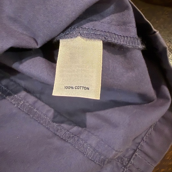 Caslon Cropped Trench Jacket Blue Cotton Utility Coat M - Picture 8 of 9